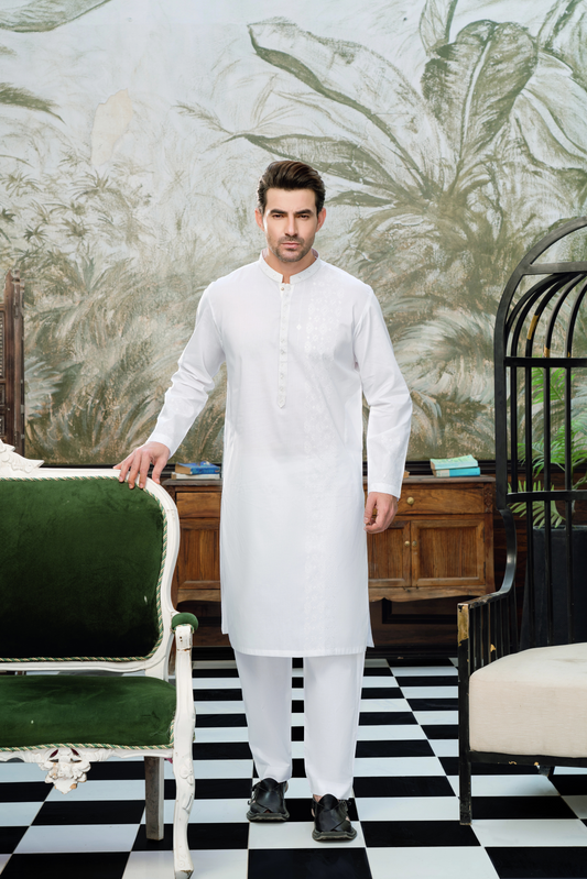 Cotton White Series WS-01  by CHAWLA FABRICS - Just Rs.5000! Shop now at ZKgalleria