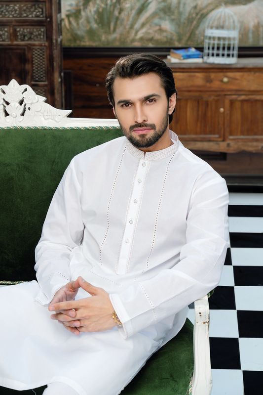 Cotton White Series WS-02  by CHAWLA FABRICS - Just Rs.5000! Shop now at ZKgalleria