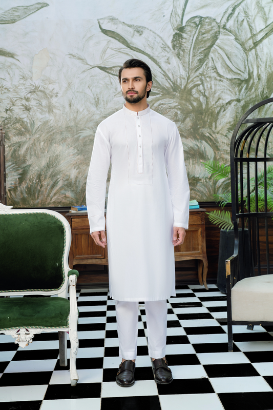 Cotton White Series WS-02  by CHAWLA FABRICS - Just Rs.5000! Shop now at ZKgalleria