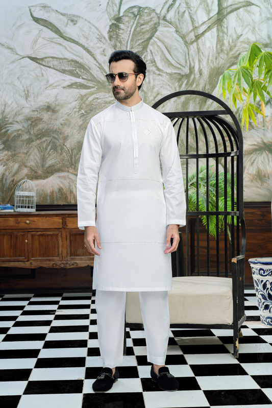 Cotton White Series WS-03  by CHAWLA FABRICS - Just Rs.5000! Shop now at ZKgalleria