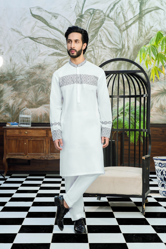 Cotton White Series WS-04  by CHAWLA FABRICS - Just Rs.5000! Shop now at ZKgalleria